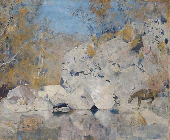 Tom roberts In a corner on the Macintyre Norge oil painting art